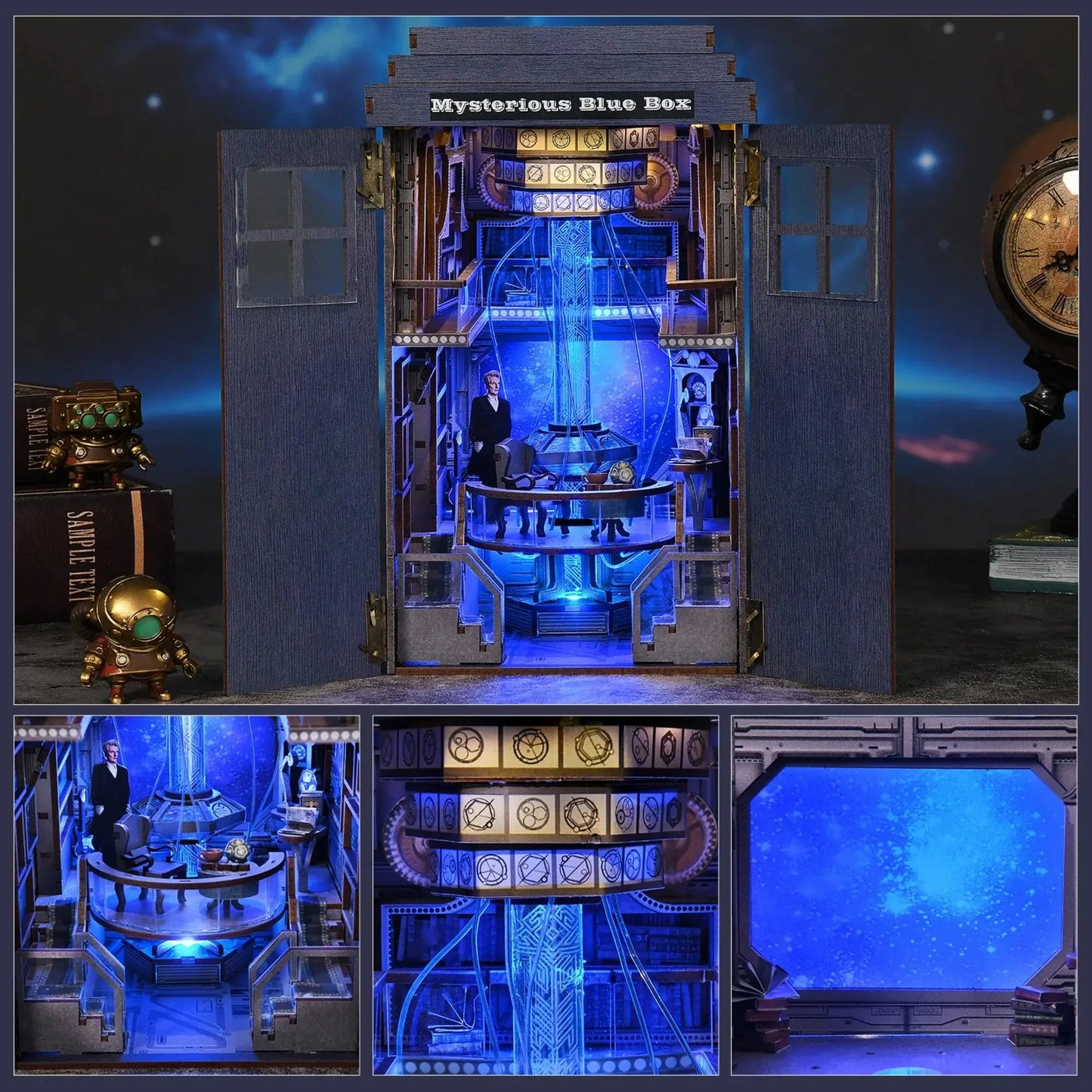 Book Nook DIY “Mysterious Blue Box” – Diorama del TARDIS para Fans de Doctor Who