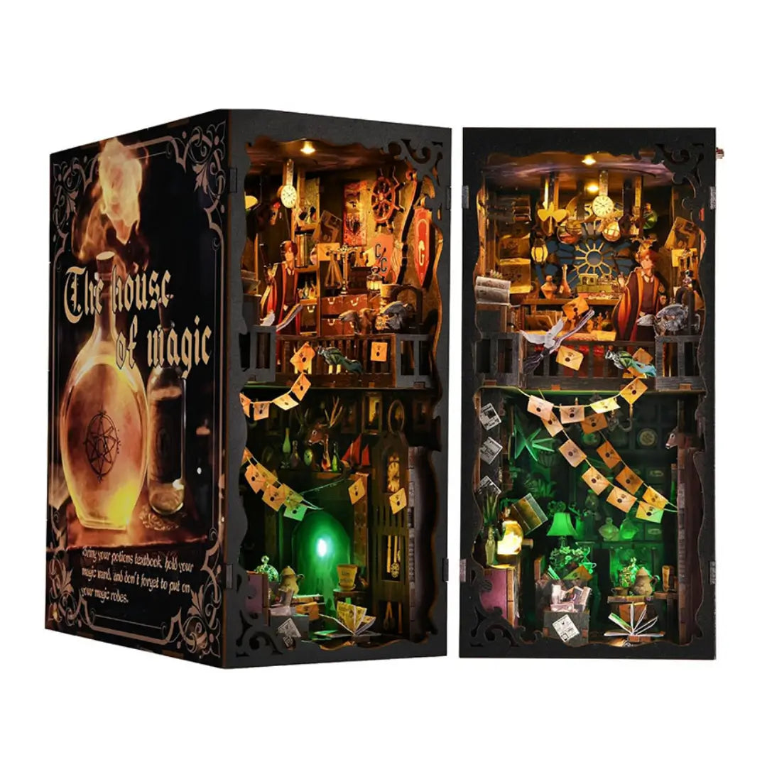 Book Nook "The House of Magic" – Diorama DIY de Escuela Mágica con Luces LED