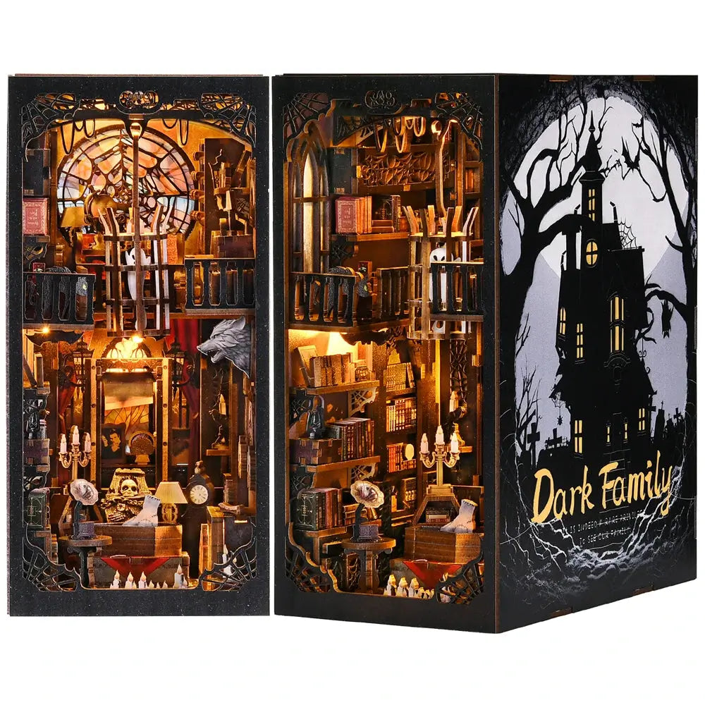 🕯️ Book Nook "Dark Family" – Kit DIY de Diorama Gótico para Estantería