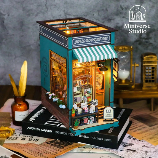 Book Nook DIY – Livraria 3D com luz LED