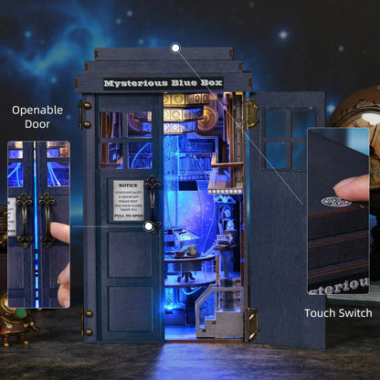 Book Nook DIY “Mysterious Blue Box” – Diorama del TARDIS para Fans de Doctor Who