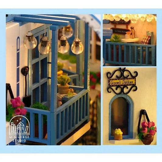 Book Nook Kit DIY Reino de brisa marina | Miniatura Mediterránea