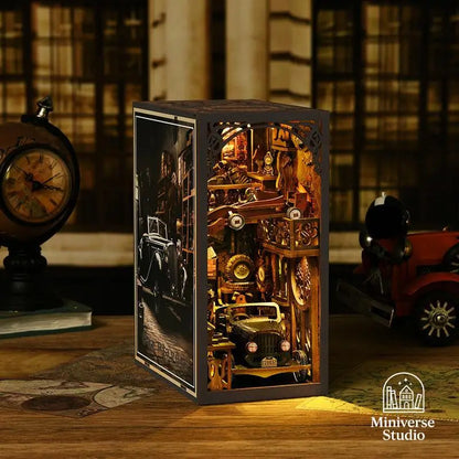 EU - Book Nook: Kit DIY de Garaje Retro en Miniatura - Miniverse Studio