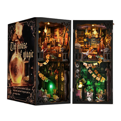 Book Nook "The House of Magic" – Diorama DIY de Escuela Mágica con Luces LED