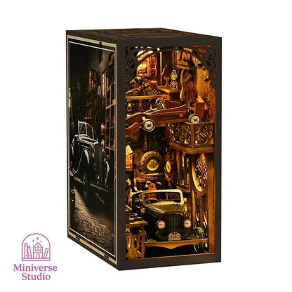 EU - Book Nook: Kit DIY de Garaje Retro en Miniatura - Miniverse Studio