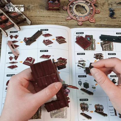 Book Nook Kit Voyage Memories | DIY Miniature Dollhouse Diorama | Bookshelf Bookend Gift -US