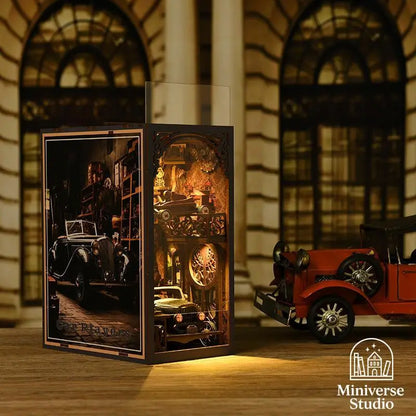 EU - Book Nook: Kit DIY de Garaje Retro en Miniatura - Miniverse Studio